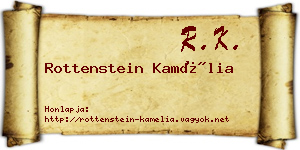 Rottenstein Kamélia névjegykártya